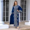 Ethnische Kleidung 2024 Nahen Osten Kaftan Damen Abendkleid Muslimische Frauenrobe -Pailletten Sticked Abaya Dubai Party Islam