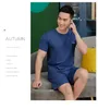 Summer Modal Mens Pyjamas Boys ShortSleeved Casual Homewear Thin Section Of The Large Size Suit 240428