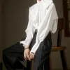 Women's Blouses 2024 Spring Summer Elegant Fashion Decorations Sweat Office Lady Women Shirt Irregular BOW Turtleneck Long Sleeve White Tops