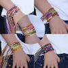 Странд хлопчатобумажные веревочные браслеты многоцветная нить дружба с плетеными шнурами
