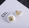 Classic Designer Resin Letter Sturing Earring Brand Designer Earrings for Women Simple Lovers Engagement Gioielli di alta qualità di alta qualità