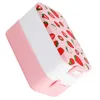 Dinnerware Strawberry Pattern Bento Lunch Box Portable Meal Reviners Lunchas de 2 camadas para piquenique