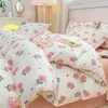 Soft Cotton Crib Bedding Set For Girl Bed For Kid Baby Nursery Decor 3PCS Baby Cartoon Bear Bedding Set For borns 240429
