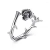 Clusterringe Mode Retro Creative Thorns Rose Open Ring Ins süßer cooler Stil Trend übertrieben Schmuck Großhandel