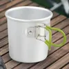 Kubki Ultralight Water Cup Aluminium Aluminium Picnic Kubek Porodna Lekka kawa do biwakowania na świeżym powietrzu plecak