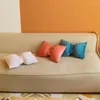 Kussen Noordse pluche bankbind buigband Home Decoratie vaste fluweel geborduurde gooi bureaustoelstoel taille rust