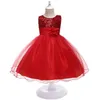 Baby Girl Dress Clothing Flower Pools for Christmas Halloween Hruilis feest 212y Kid Wedding Princess 240423