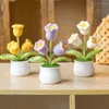 Decoratieve bloemen handgemaakte wollen lelie van de vallei haakplant bonsai een mooie en milieuvriendelijke toevoeging aan je ruimte