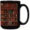 Tazze 1pc biblioteca libreria libri di tazze amanti del caffè bibliotecario coppa club tazze libri da libri