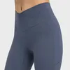 Herenpakken citroen voorste taille cross high gym yoga leggings fitness sport broek atletiek met zakken uitgebreide training jog