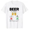 Men's T-shirt Caller ID Printed Designer T-shirt Men's and Women's Youth Fashion Trend Beer Pattern Breathable Tops