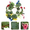 Decorative Flowers 2 Pcs Artificial Garland Candles Dining Table Wreaths Rings Eucalyptus Leaves