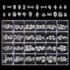 1box 3D Nail Awonyons Heart Charms Jewelry Glass Luxe Diamond Crystal Nails Art Demorations Set Diy Manicure Accessories 240426