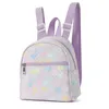 Школьные сумки девушки милый сердечный отпечаток мягкий плюшевый рюкзак мини -школьная сумка