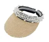 Luxe Pearl Summer Hat Woman Visors Casquettes Caps Designer Cap Beach Hoeden Top Beanie Zeer kwaliteit 1678259