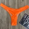 Fashion Ladies Tanga Swim Trunks Mehrere Farben Feste Farbe Falten -Bikini Bikini 240426
