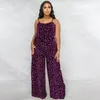 Sprzedaż kombinezonu Summer Leopard Print Suspender Casual Oversized for Women 240423