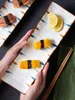Placas de sushi japonês Plate Retângulo Cerâmica Cerâmica Creative Casa Casa Tabela de Tableware 23.7cm
