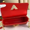 Designer Red Leather Twist West Pochette Small Bag de Small Bag