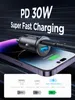 30W Mini-Metall-Auto-Ladegerät PD QC3.0 Schnelllade USB-A Typ C Dual-Port-Ladegeräte für Mobiltelefone