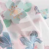 Materiał 50d drukowany szyfonowy tkanin półprzezroczysty kwiatowy duży kwiat do szycia sukienki z dużą huśtawkową koszulą z piaskiem według metrów D240503