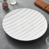 Assiettes Pure Blanc Stripe Steak Céramique Plaque Snack Snack Sushi Restaurant Molecular Cuisine Specialty Table Varelle