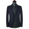 Ternos masculinos Negócios de moda Casual Slim Fit Comfort Corean Woolen Gentleman Trend Wedding Professional Color Solid Host Blazer