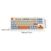 Bluetooth Compatybilna Klawiatura 87 Klawisze Wświetlacz Gamer Silent Touch Keycap Typec dla tabletu laptopa 240419