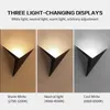 Lampe murale 1pc Lights de forme triangulaire minimaliste moderne 3W AC85-265V ÉCLAINEMENT SIMPLE NORDIC INDOOR LED LAMPS LEVILLE