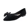 Casual schoenen puntige flats vrouwen Koreaanse boog grote dames eenvoudige solide kleur lage hiel werk comfortabel voor