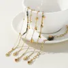Yachan Gold Gold Pvd Cadena de acero inoxidable plateado Braceletas para mujeres Africano Turquesa Turquesa Natural Stone Jewelry Gift 240417