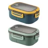 Serviesgoed geïsoleerd Bento Box Lekproof Double Layer Lunch voor reispicknickkinderen