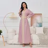 Abbigliamento etnico Dubai Abaya per donne Abiti arabi Turchia Kaftan Vesto da sera Elegante abito da sera musulmano Femme Musulman