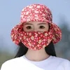 Широкие шляпы маски все в одном женском летнем лице устойчивой ультрафиолетовый