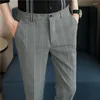 Pantaloni abiti da uomo in abiti da uomo in stile britannico business pantaloni dritti dritti slim prima primavera cammino abiti da uomo