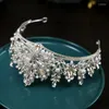 Clips de cheveux Crims Crowns Tiaras pour femmes accessoires de bijoux de mariage princesse