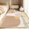 Minimalist Loop Velvet Bedroom Bedside Blanket Cream Air Tpr Anti Slip Long Strip Floor Mat Easy to Maintain Dirt Resistant and Bed Front Foot