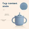 5 kleuren 250 ml babyvoedingbekers siliconen sippy cups lekvrij drinkstro -cup voeding drinkware voor peuters kinderen 240423