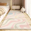 Minimalist Loop Velvet Bedroom Bedside Blanket Cream Air Tpr Anti Slip Long Strip Floor Mat Easy to Maintain Dirt Resistant and Bed Front Foot