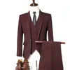 Homme pour hommes (pantalon de gilet de blazer) Business de mode italien Business élégant gentleman plaid slim décontracté costume