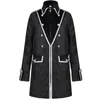 Heren Trench Coats European American Outerwear Medieval Men Fashion Retro Jacket Stand Stand Kraag Jacquard Coat Gothic Overcoat Kleed Black