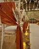 10100 pcs Terracotta Chair Sashes for Wedding Covers Cheesecloth Bow Ribbons Party Ceremony 7x98in 240430