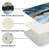 Mattor 1pc polyester marmormönster på grå bakgrund fiber svamp anti-halk tvättgolvmatta.