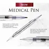 Dubbele kop chirurgische wenkbrauw tattoo skin marker pen tool accessoires tattoo marker pen met meet liniaal microblading