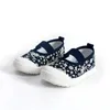 Spring Autumn Baby Girl Shoes Kids Canvas Children Casual Sneakers Candy Color Flowers For Girls Floral Prints 240416