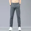 Pantalon mince d'étirement d'été pour hommes Business Couleur solide Slim Straitement décontracté vêtements de travail formel pantalon mâle 2838 240417