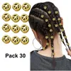 Haarclips 30 stcs Viking Peace Sign Baard Bead Rasta Dreadlocks Updo Braid Dress Clip Pin Set Biker Boho unisex accessoires cadeau