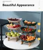 Dinnerware Sets Table Plates Kitchen Fruit Bowl With Floors Partitioned Candy Cake Trays Wooden Tableware Dishes
