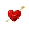 Broches Love Pins Creative Heart en forme d'arc et de flèche design alliage en alliage Broche festivals romantiques Beau cadeau pour fille