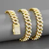 Hiphopdesigner halsband för kvinna kubansk länkkedjedesigner smycken 12mm moissanit kedja halsband designer mens gåva full diamanthalsband personlig choker